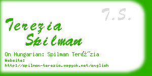 terezia spilman business card